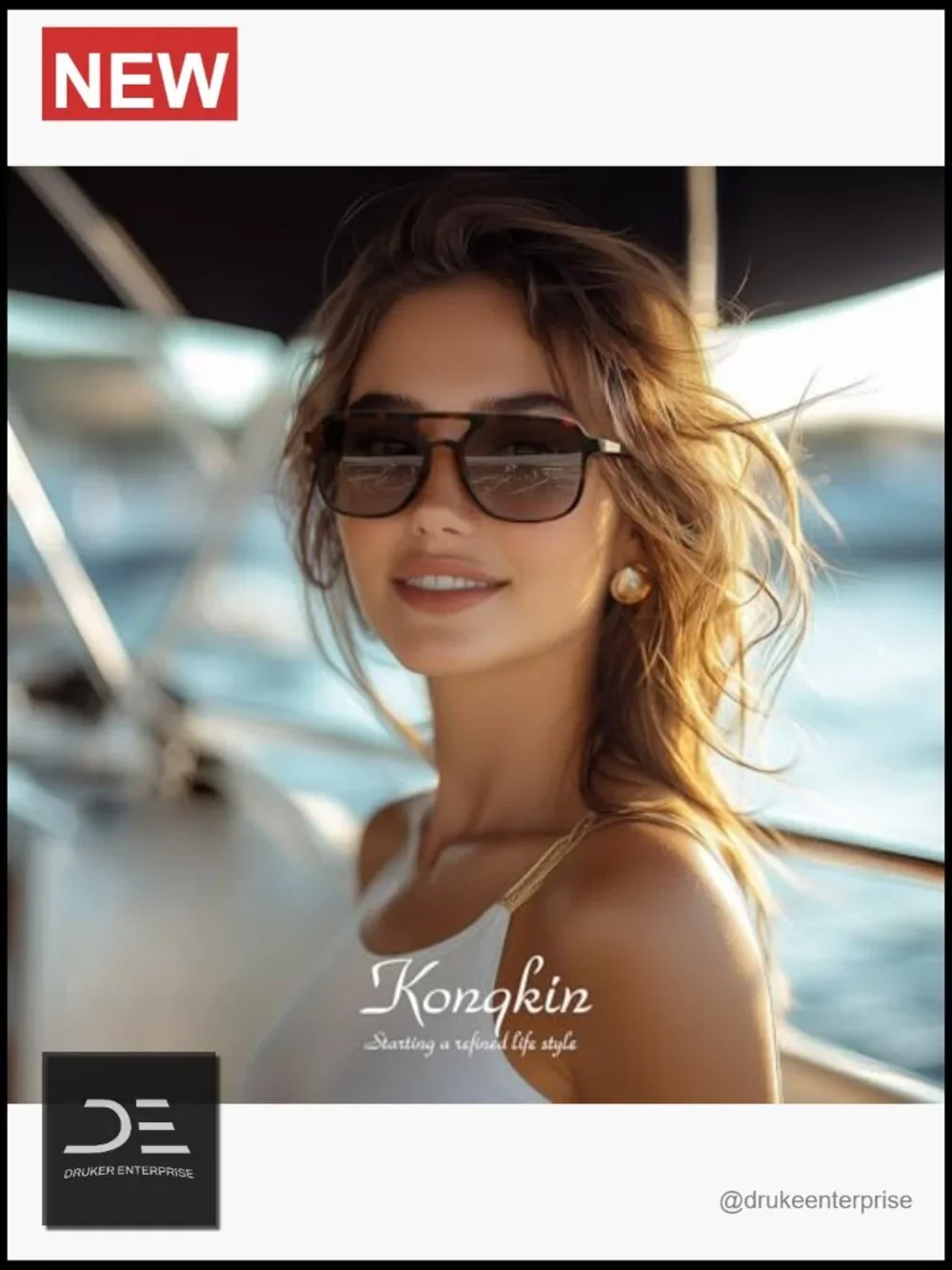 Retro Aviator Sunglasses Polarized Trendy Rectangle UV Protection Unisex